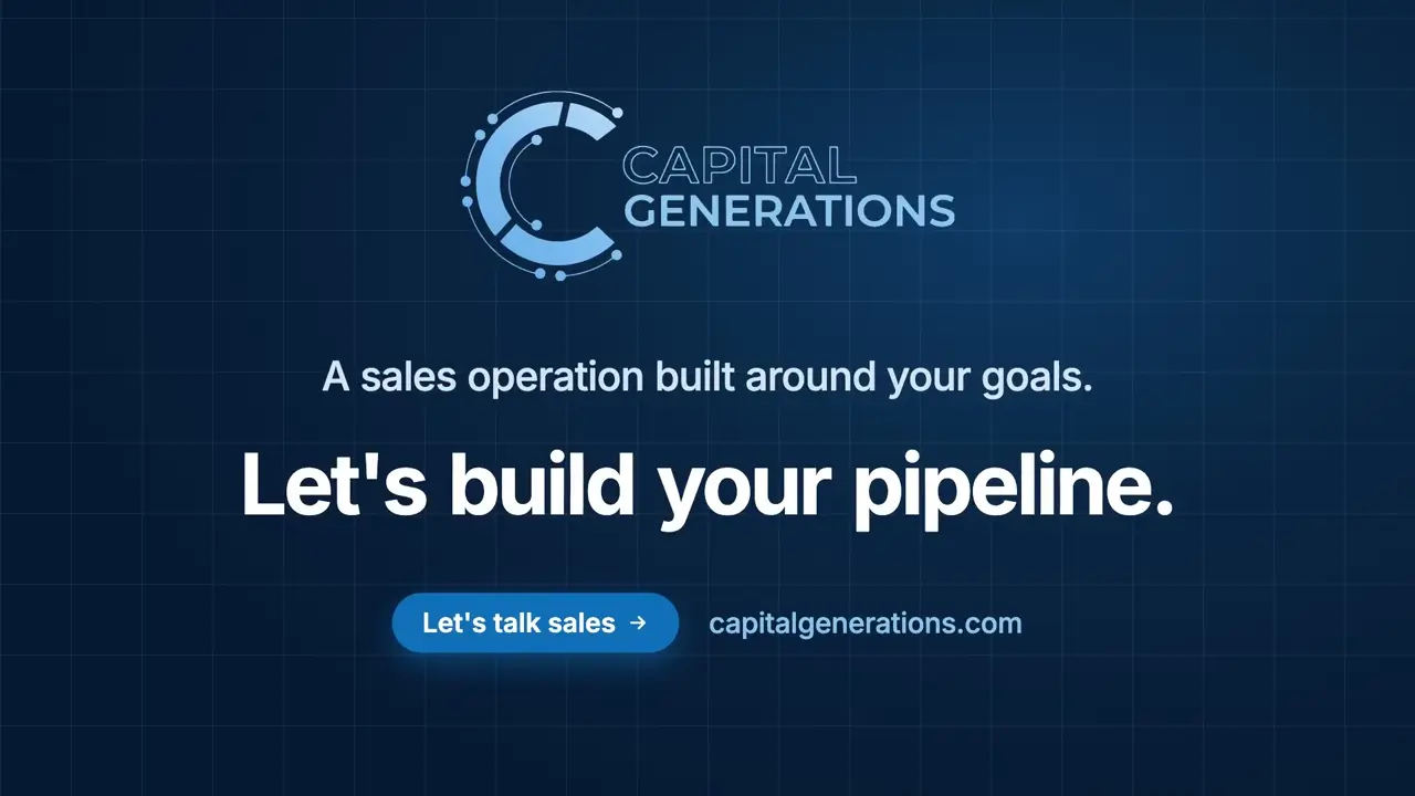 Capital Generations. A sales operation built around your goals.